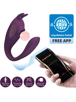 Pretty Love Shey - Ovetto Vibrante Succhia Clitoride in Silicone Viola