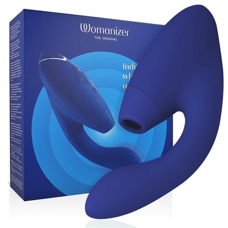 Womanizer Duo 2 - Vibratore Rabbit Succhia Clitoride in Silicone Blu