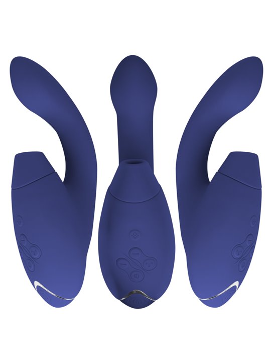 Womanizer Duo 2 - Vibratore Rabbit Succhia Clitoride in Silicone Blu