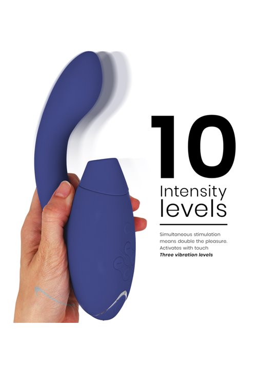 Womanizer Duo 2 - Vibratore Rabbit Succhia Clitoride in Silicone Blu