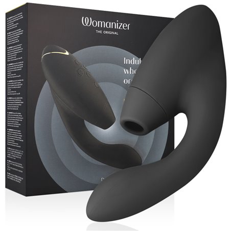 Womanizer Duo 2 - Vibratore Rabbit Succhia Clitoride in Silicone Nero