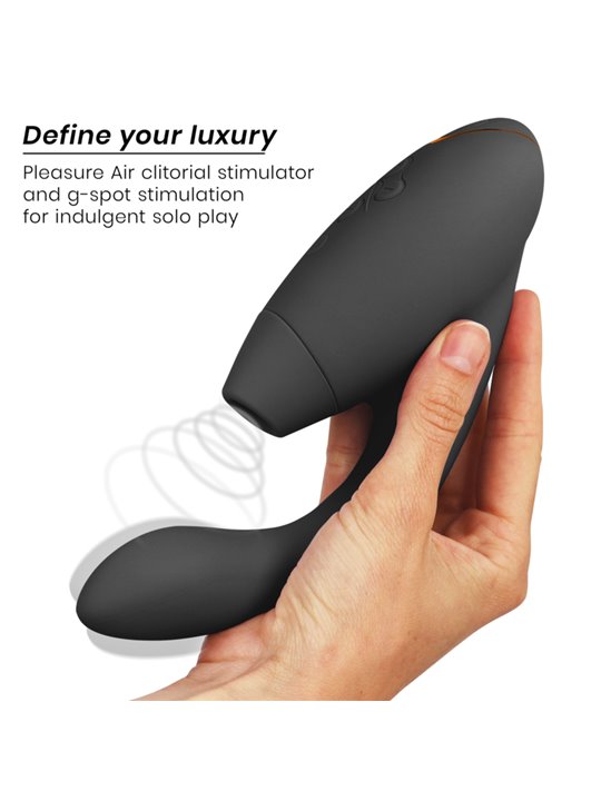 Womanizer Duo 2 - Vibratore Rabbit Succhia Clitoride in Silicone Nero