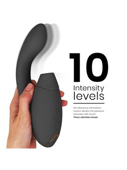 Womanizer Duo 2 - Vibratore Rabbit Succhia Clitoride in Silicone Nero