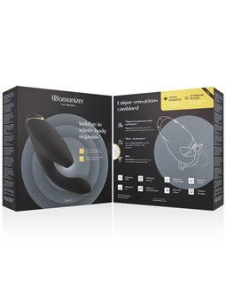 Womanizer Duo 2 - Vibratore Rabbit Succhia Clitoride in Silicone Nero