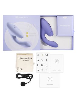 Womanizer Duo 2 - Purple Silicone Rabbit Clitoral Sucker Vibrator