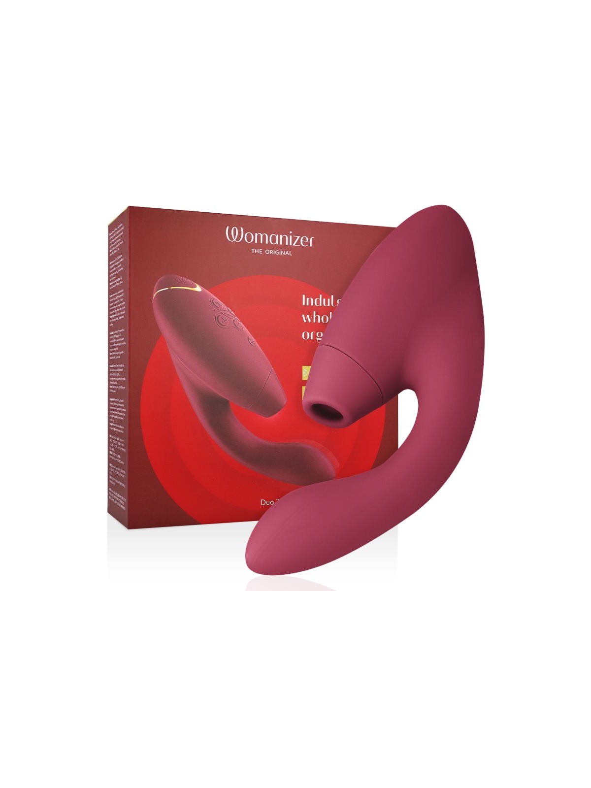 Womanizer Duo 2 - Vibratore Rabbit Succhia Clitoride in Silicone Bordeaux