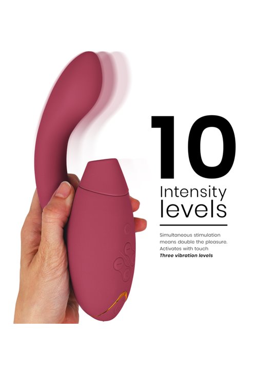 Womanizer Duo 2 - Vibratore Rabbit Succhia Clitoride in Silicone Bordeaux