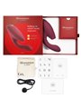 Womanizer Duo 2 - Burgundy Silicone Rabbit Clitoral Sucker Vibrator