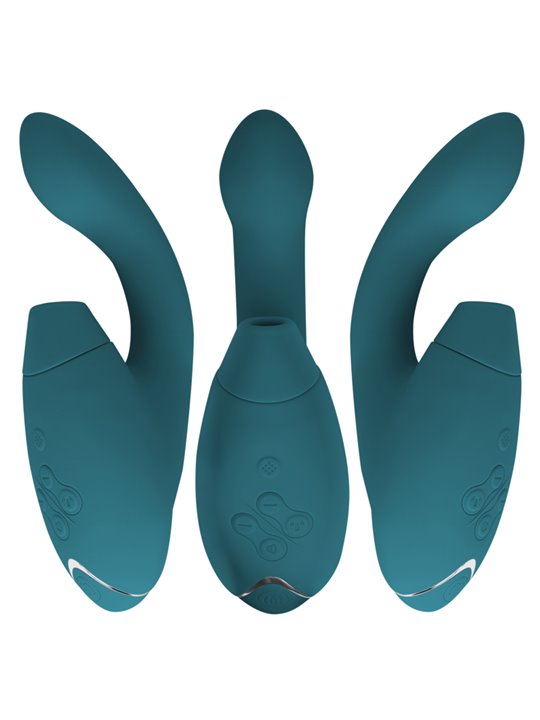 Womanizer Duo 2 - Vibratore Rabbit Succhia Clitoride in Silicone Verde