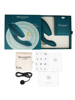 Womanizer Duo 2 - Vibratore Rabbit Succhia Clitoride in Silicone Verde