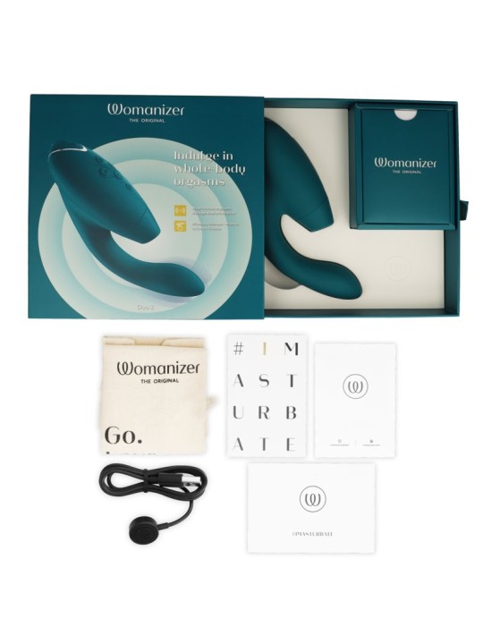 Womanizer Duo 2 - Vibratore Rabbit Succhia Clitoride in Silicone Verde