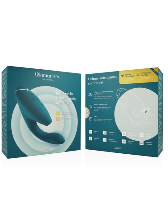 Womanizer Duo 2 - Vibratore Rabbit Succhia Clitoride in Silicone Verde