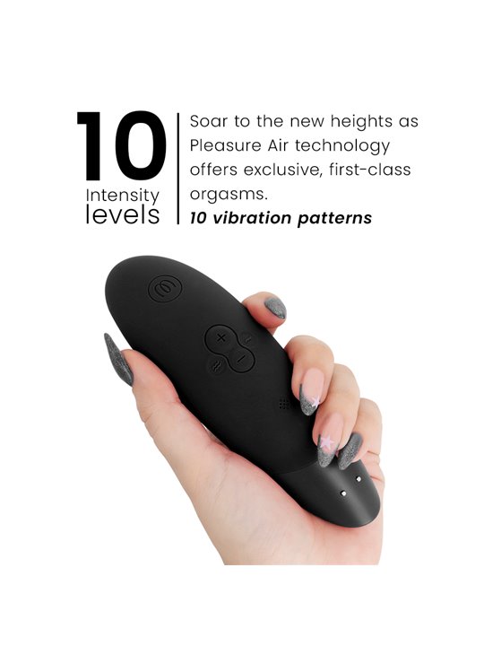Womanizer Enhance - Black 2-in-1 Pleasure Air Clitoral Vibrator