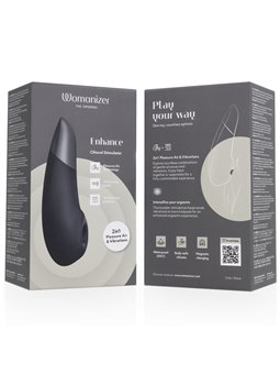 Womanizer Enhance - Vibratore Clitorideo Nero 2 in 1 Pleasure Air