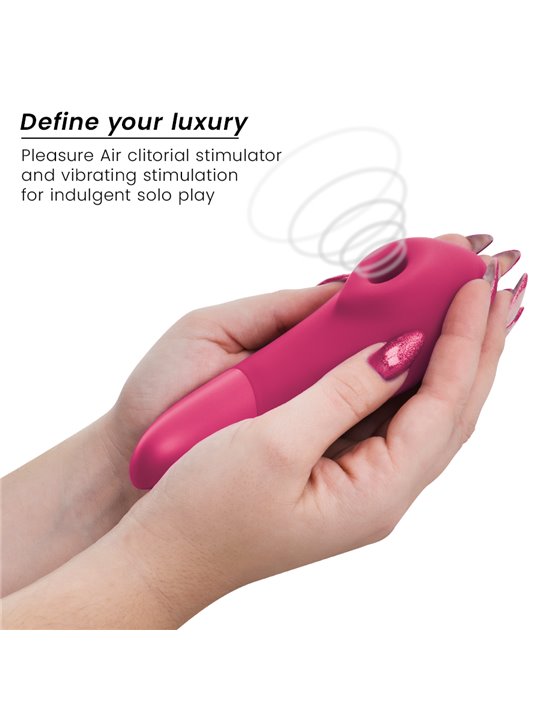 Womanizer Enhance - Vibratore Clitorideo Rosa Scuro 2 in 1 Pleasure Air