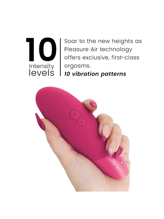 Womanizer Enhance - Vibratore Clitorideo Rosa Scuro 2 in 1 Pleasure Air