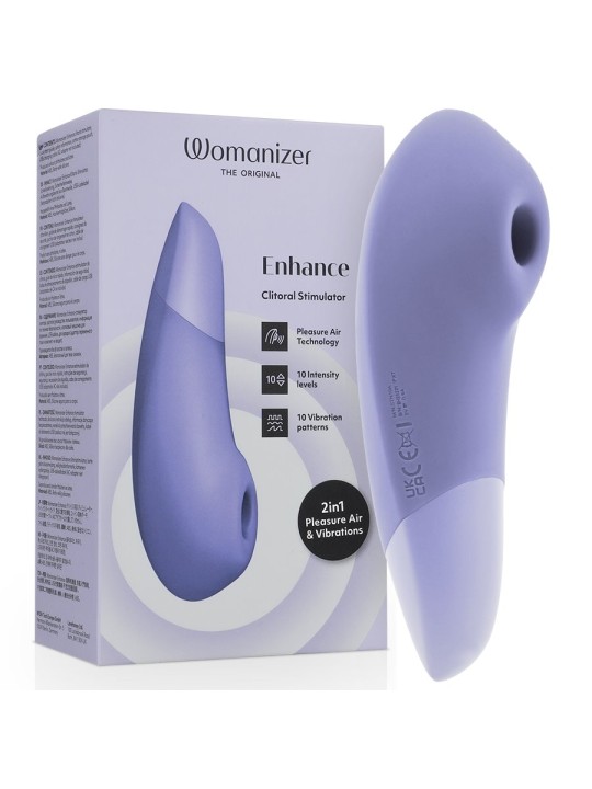 Womanizer Enhance - Vibratore Clitorideo Viola 2 in 1 Pleasure Air