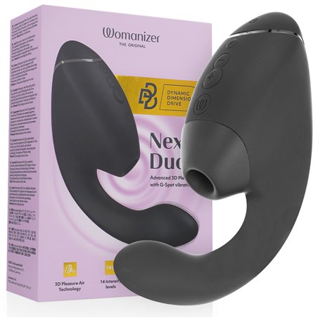Womanizer Next Duo - Black Rabbit Clitoral Sucking Vibrator