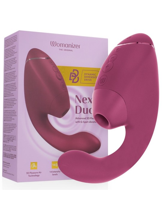Womanizer Next Duo - Dark Pink Rabbit Clitoral Sucking Vibrator