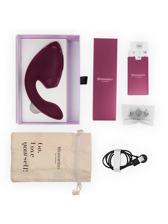 Womanizer Next Duo - Dark Pink Rabbit Clitoral Sucking Vibrator