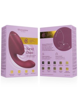 Womanizer Next Duo - Dark Pink Rabbit Clitoral Sucking Vibrator