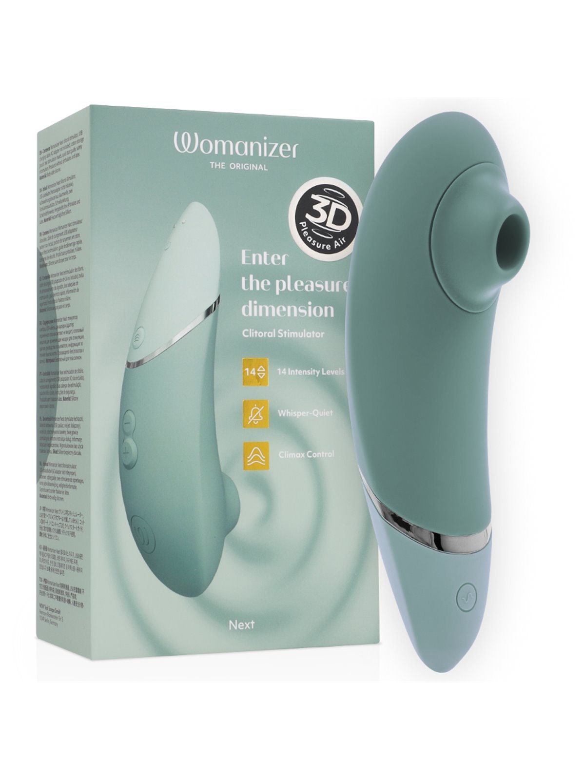 Womanizer Next - Green Silicone Clitoral Vibrator Pleasure Air