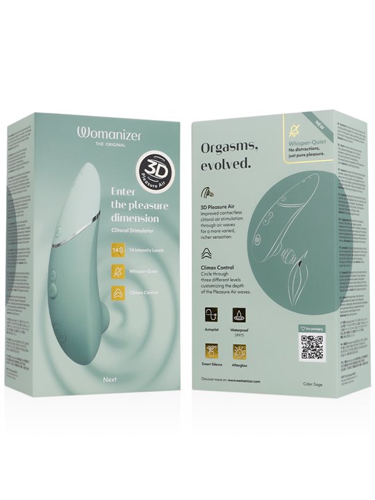 Womanizer Next - Vibratore Clitorideo in Silicone Verde Pleasure Air