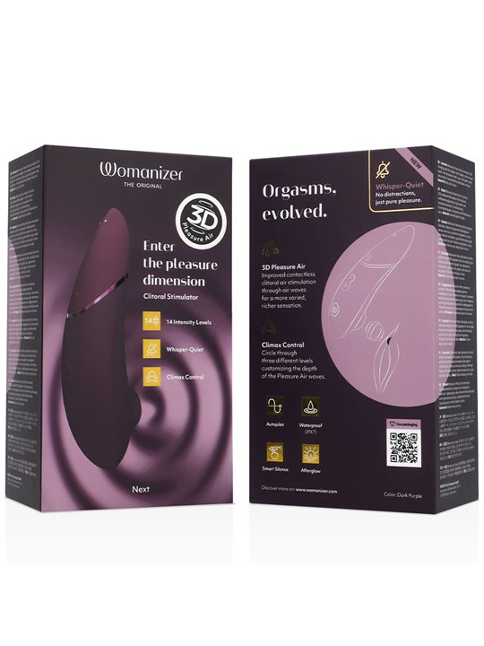 Womanizer Next - Vibratore Clitorideo in Silicone Viola Pleasure Air