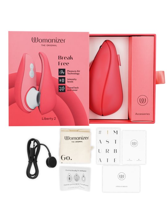 Womanizer Liberty 2 - Vibratore Succhia Clitoride Rosso Pleasure Air