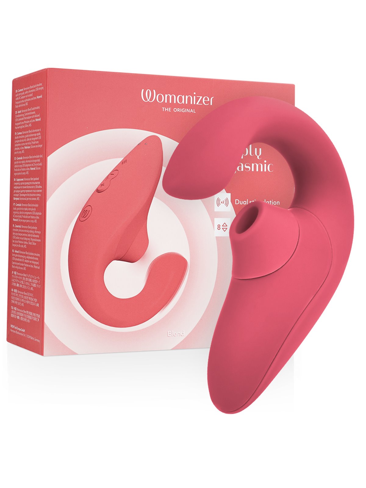Womanizer Blend - 2-in-1 Rabbit Clitoral Sucking Vibrator Pink