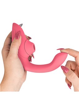 Womanizer Blend - 2-in-1 Rabbit Clitoral Sucking Vibrator Pink