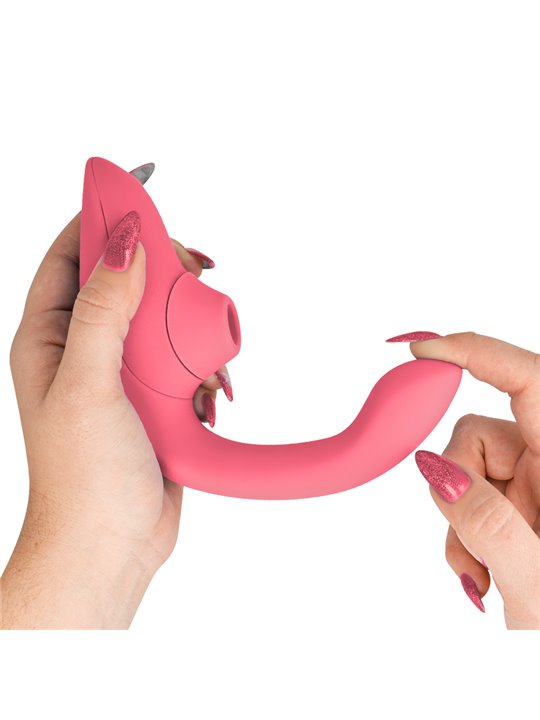 Womanizer Blend - 2-in-1 Rabbit Clitoral Sucking Vibrator Pink