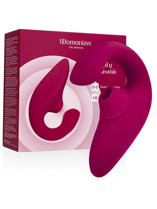Womanizer Blend - Vibratore Rabbit 2 in 1 Succhia Clitoride Rosa Scuro