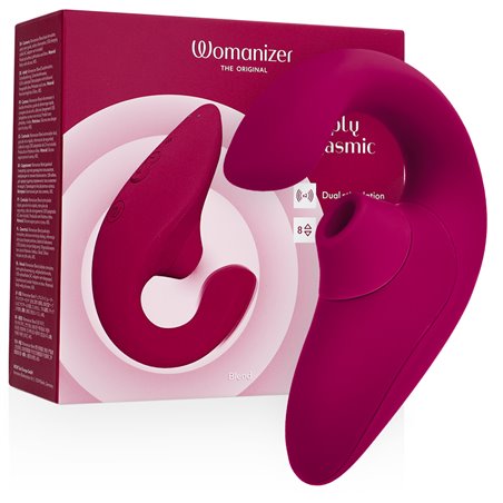 Womanizer Blend - Vibratore Rabbit 2 in 1 Succhia Clitoride Rosa Scuro
