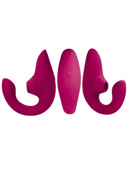 Womanizer Blend - 2-in-1 Rabbit Clitoral Sucking Vibrator Dark Pink