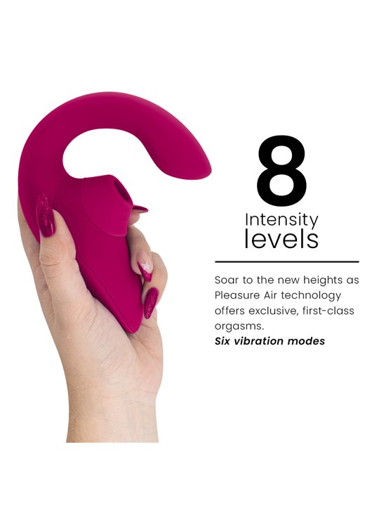 Womanizer Blend - 2-in-1 Rabbit Clitoral Sucking Vibrator Dark Pink