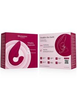 Womanizer Blend - 2-in-1 Rabbit Clitoral Sucking Vibrator Dark Pink