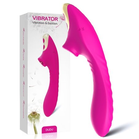 Armony Dudu - Vibratore Punto G e Succhia Clitoride in Silicone Fucsia