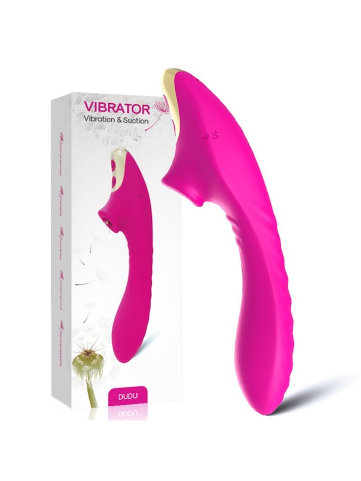 Armony Dudu - Vibratore Punto G e Succhia Clitoride in Silicone Fucsia