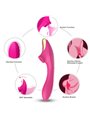 Armony Dudu - Vibratore Punto G e Succhia Clitoride in Silicone Fucsia
