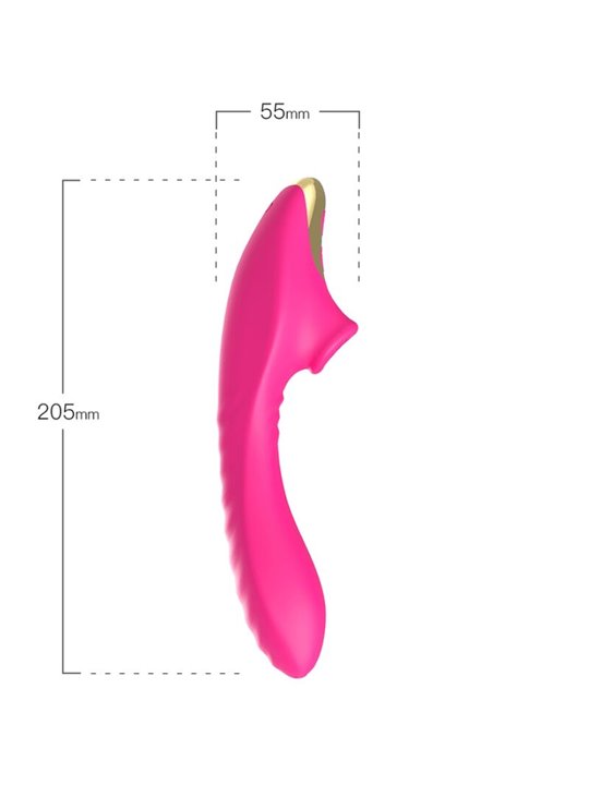 Armony Dudu - Fuchsia Silicone G-Spot and Clitoral Sucker Vibrator
