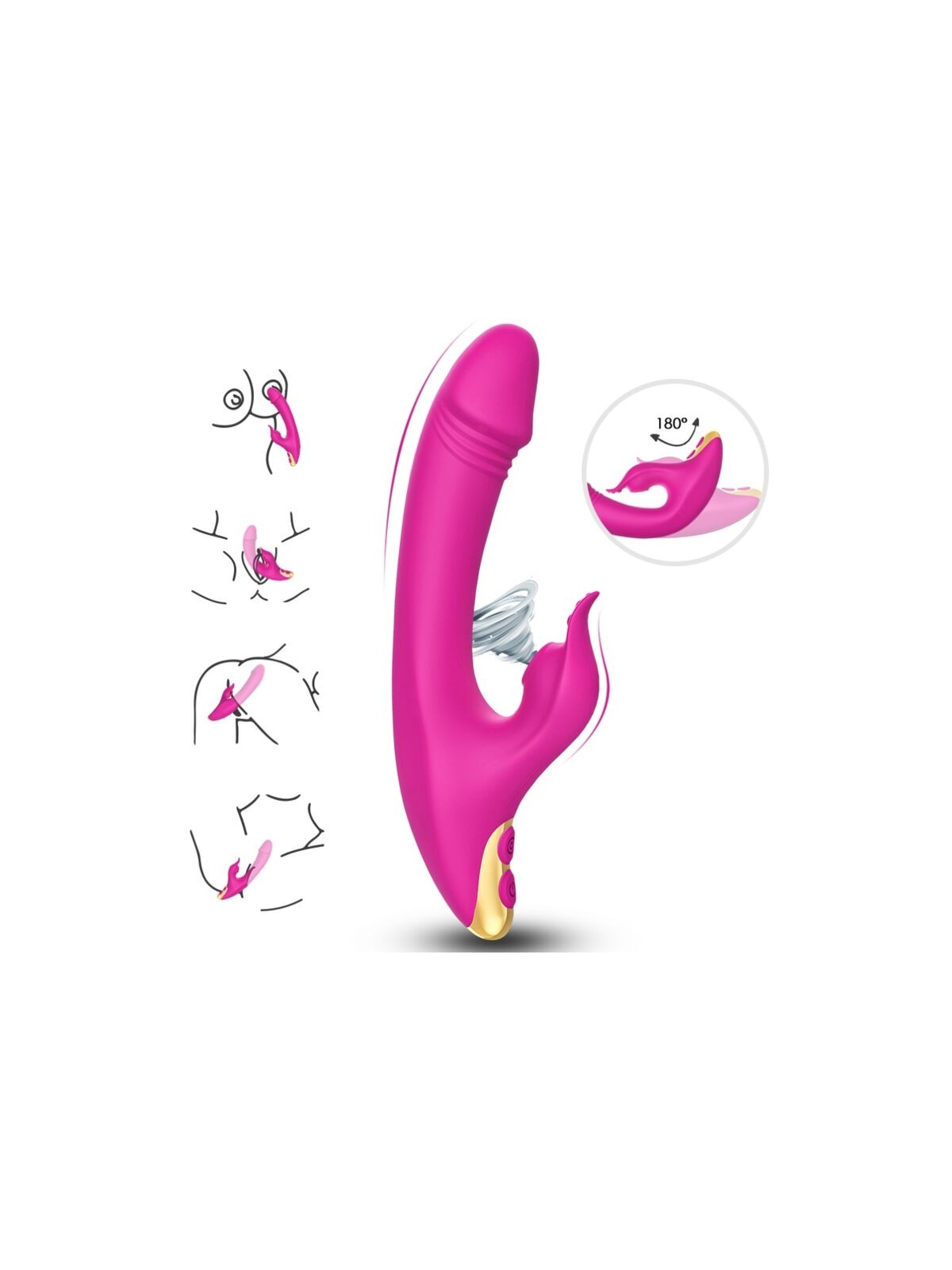 Armony - Vibratore Rabbit Succhia Clitoride e Punto G Fucsia