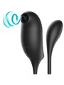 Ibiza - Doppio Stimolatore Vibratore Succhia Clitoride in Silicone Nero