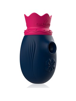 Intense Queen - Clitoral Sucker with Vibrating Tongue in Blue Silicone