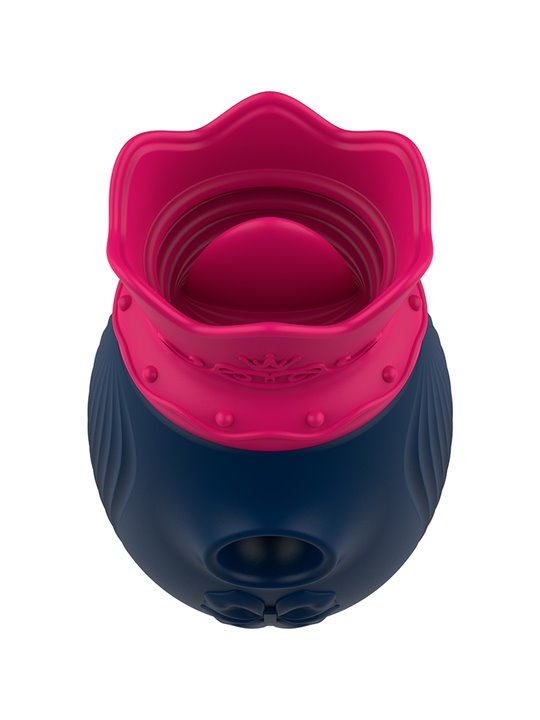 Intense Queen - Succhia Clitoride con Lingua Vibrante in Silicone Blu