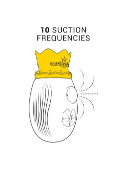Intense Queen - Succhia Clitoride con Lingua Vibrante in Silicone Blu