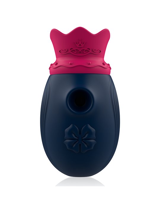 Intense Queen - Clitoral Sucker with Vibrating Tongue in Blue Silicone