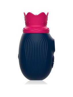 Intense Queen - Clitoral Sucker with Vibrating Tongue in Blue Silicone