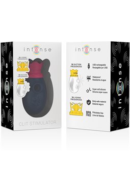 Intense Queen - Clitoral Sucker with Vibrating Tongue in Blue Silicone