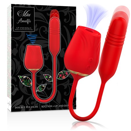 Mia Amalfi - Double Up and Down Vibrator and Silicone Clitoral Sucker